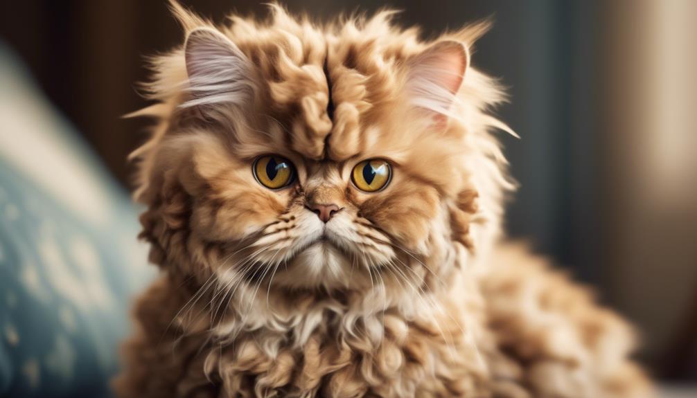 curly haired cat with personality